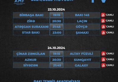 AZƏRBAYCAN ÇEMPİONATINDA 4-CÜ TURUN CƏDVƏLİ AÇIQLANIB